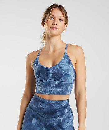 Sujetadores Deportivos Gymshark Elevate Longline Mujer Azules | CO 2095OKI